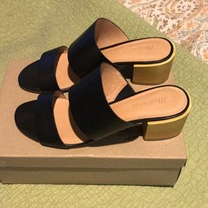 Madewell Kiera Two-Strap Block Heel Mule sandal